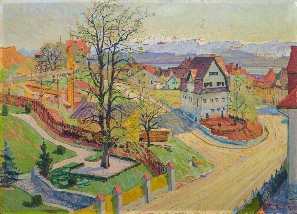 Sigismund Righini: Die Strassen. Les Rues, 1911, Öl auf Karton, Inv.Nr. SR 318. Foto: Reto Pedrini © Stiftung Righini-Fries Zürich