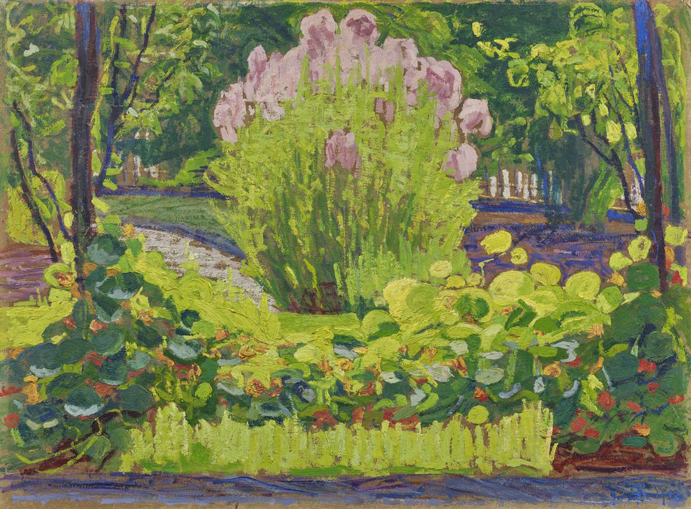 Sigismund Righini: Garten, 1912, Öl auf Karton, Inv.Nr. SR 324. Foto: Reto Pedrini © Stiftung Righini-Fries Zürich