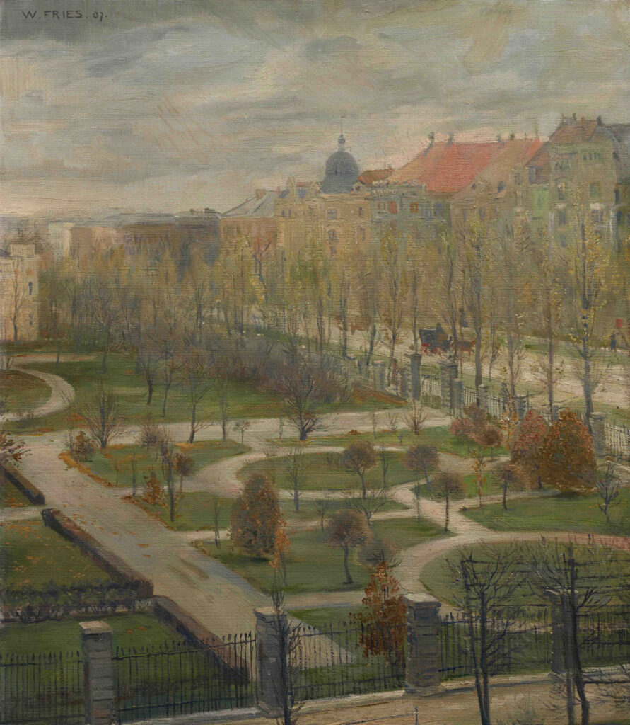 Willy Fries: Herbstmorgen (München), Öl auf Leinwand, 1907, Inv.Nr. WF 4. Foto: Reto Pedrini © Stiftung Righini-Fries Zürich