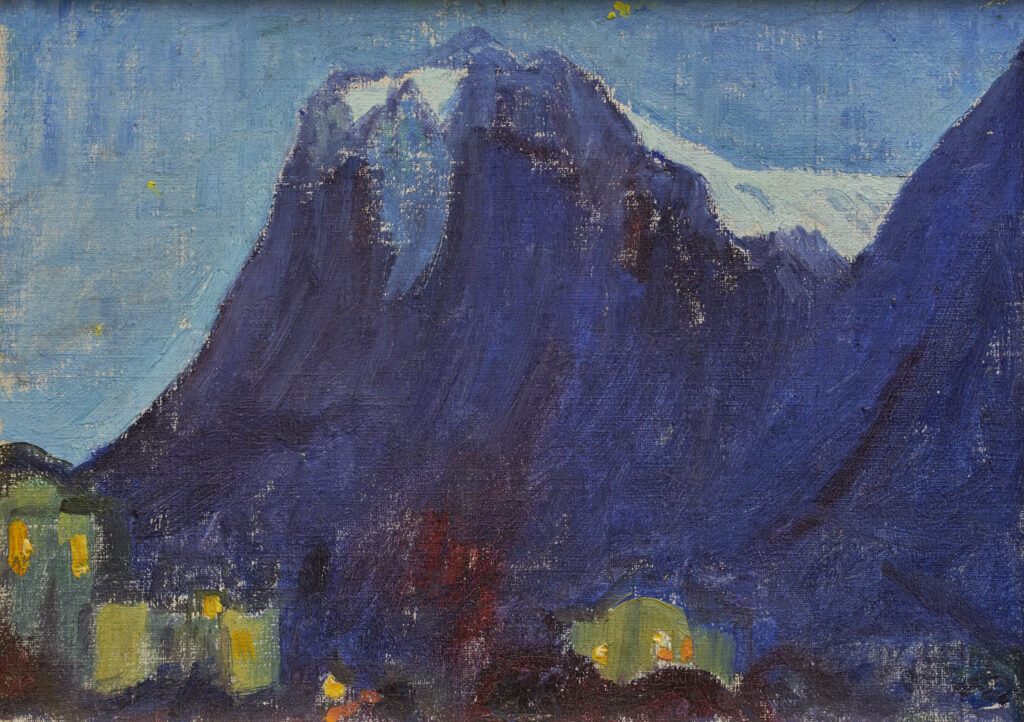 Sigismund Righini: Wetterhorn, 3.10.1908, Öl auf Leinwand, Inv.Nr. SR 46. Foto: Reto Pedrini © Stiftung Righini-Fries Zürich