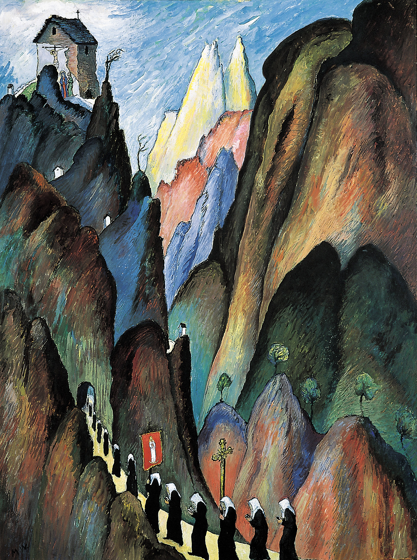 Marianne von Werefkin: Via Crucis II, 1921, Tempera auf Papier auf Karton. © Fondazione Marianne Werefkin Ascona