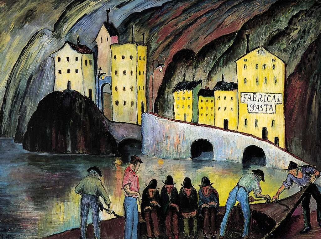 Marianne von Werefkin: Vivi e morti. Lebende und Tote, 1924, Tempera auf Papier auf Karton, 55.5 x 75 cm. © Fondazione Marianne Werefkin Ascona