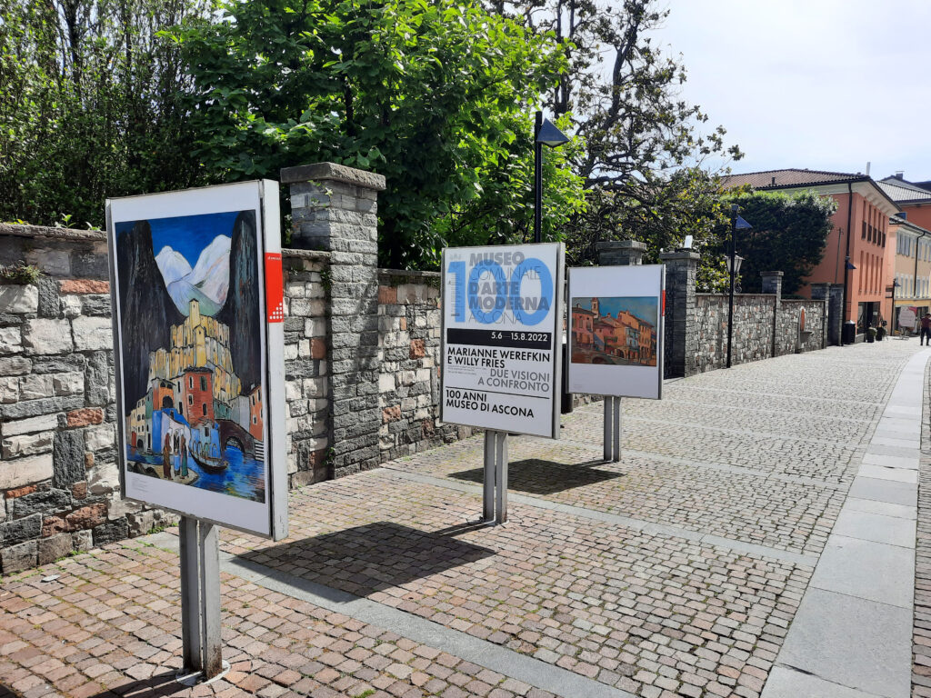 Plakate zur Ausstellung in Ascona. Foto: Stiftung Righini-Fries Zürich