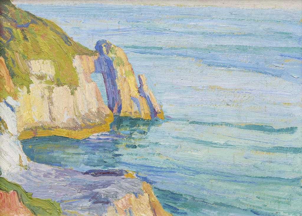 Sigismund Righini: Torquay, the natural arch, 1910, Öl auf Karton, Inv.Nr. SR 69. Foto: Reto Pedrini © Stiftung Righini-Fries Zürich